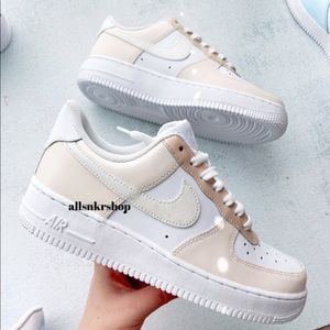 Nike Air Force 1 low custom biege cream